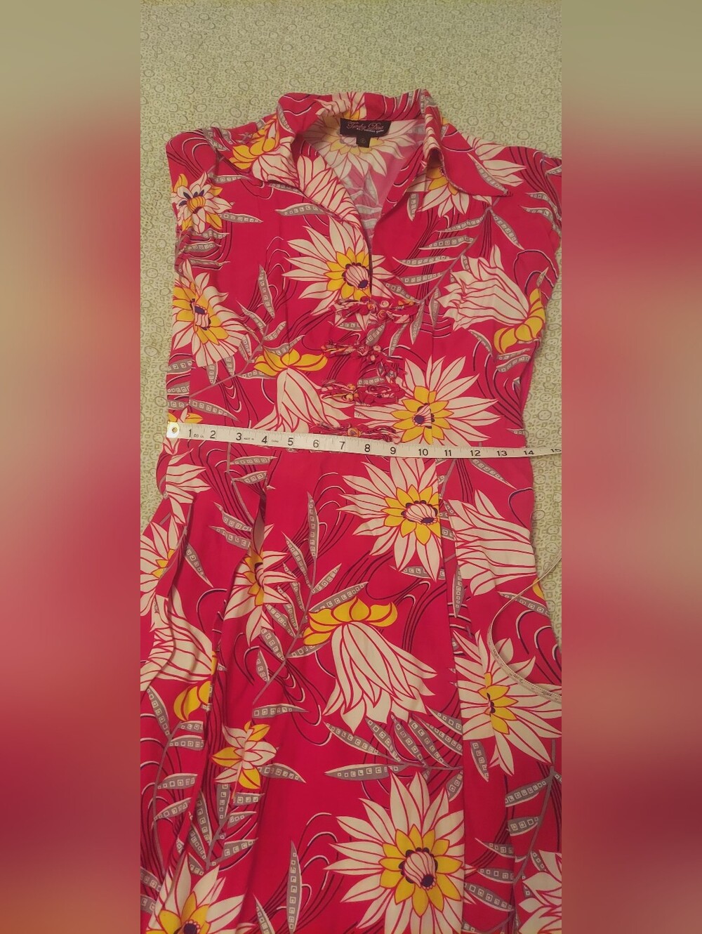Trashy Diva Red Waterlilies Day Dress - Picture 7 of 8
